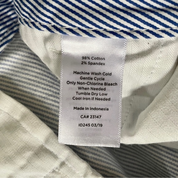 Talbots Wide Leg Crop 12 Blue White Pinstripes - Picture 9 of 9